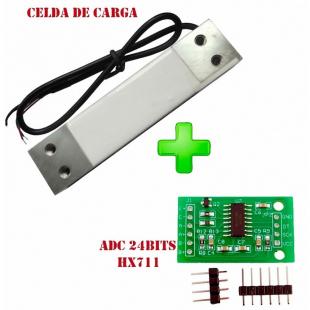 Celda de Carga de 40kg + ADC de 24bit HX711