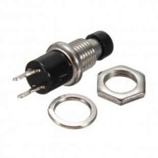 Miniature SPST Momentary Push Button Switch Black 