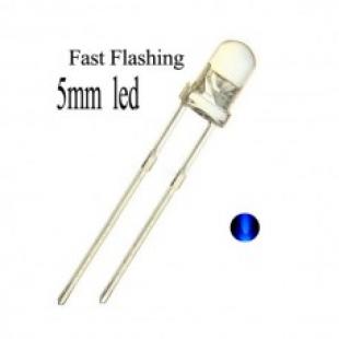 LED 5MM Clear Flashing Blue