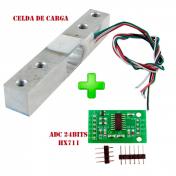 Celda de Carga de 5kg + ADC de 24bit HX711