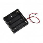 Battery Holder AA x4 Black with Wires