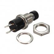Miniature SPST Momentary Push Button Switch Black 