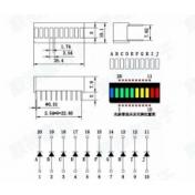 LED Bar Display Flat 10 Grid 2R 3Y 4G 1B