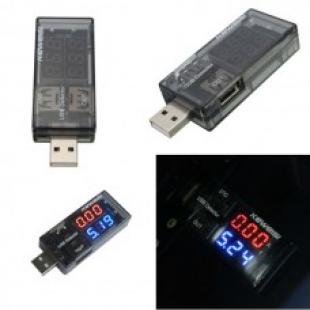 USB Power Voltage Current Monitor Meter 9V 3A Dual