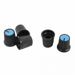 Knob for Potentiometer 6mm Black and Blue for the shafts