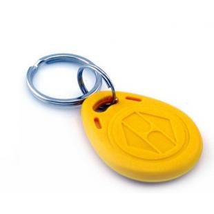 125Khz keyfob RFID access chip key chain yellow