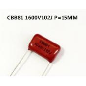 CBB81  1600V102J 1nF 0.001uF P15MM