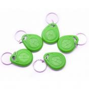 Keyfob RFID access chip key chain 125Khz green