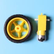 Smart car chassis robot tire+DC deceleration motor set wheel TT motor 70g