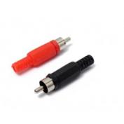 RCA Phono Male Plug Cable Mounting Black