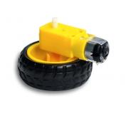 Smart car chassis robot tire+DC deceleration motor set wheel TT motor 70g